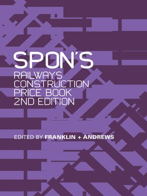 cover image of Spon's Railways Construction Price Book